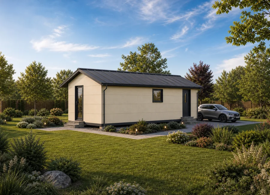 Mobilní dům Halina NEO HOUSES — 1KK, max. 12×4 m